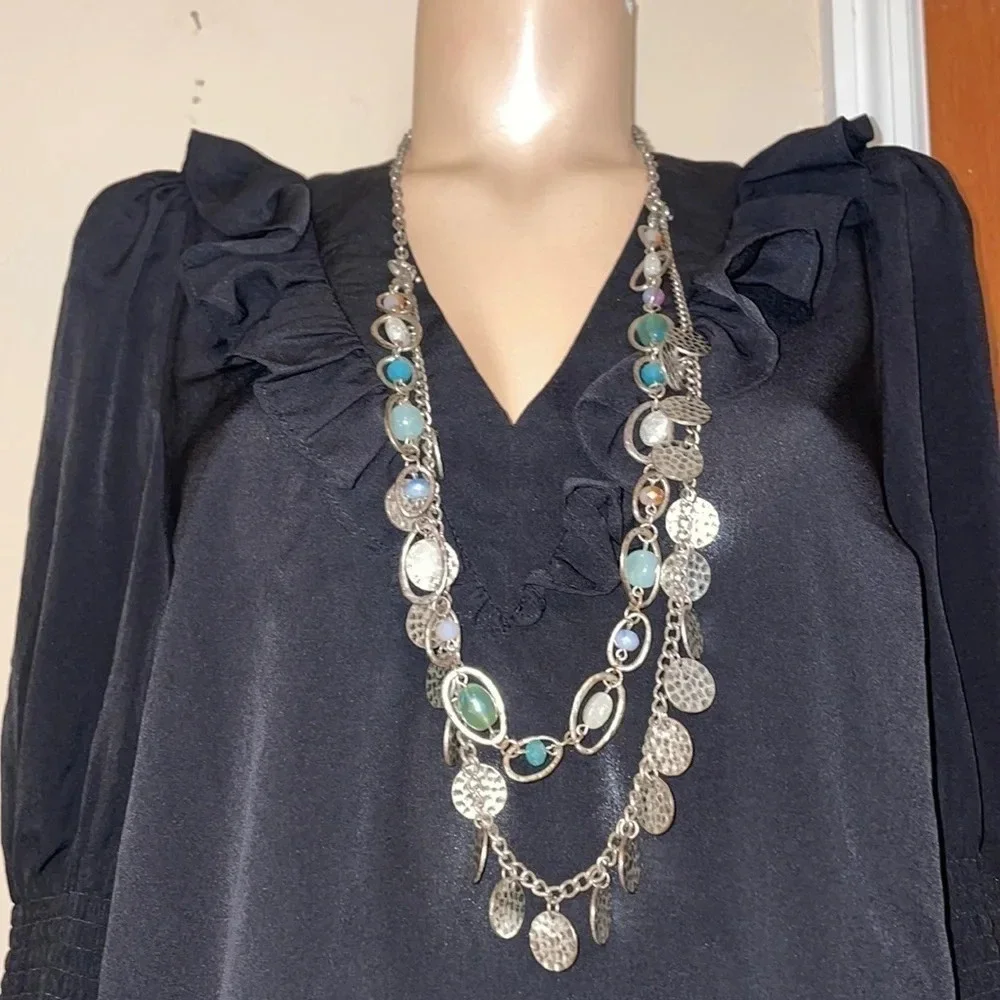 Premier designs womens necklace statement multi strand sugar rush vintage chunky
